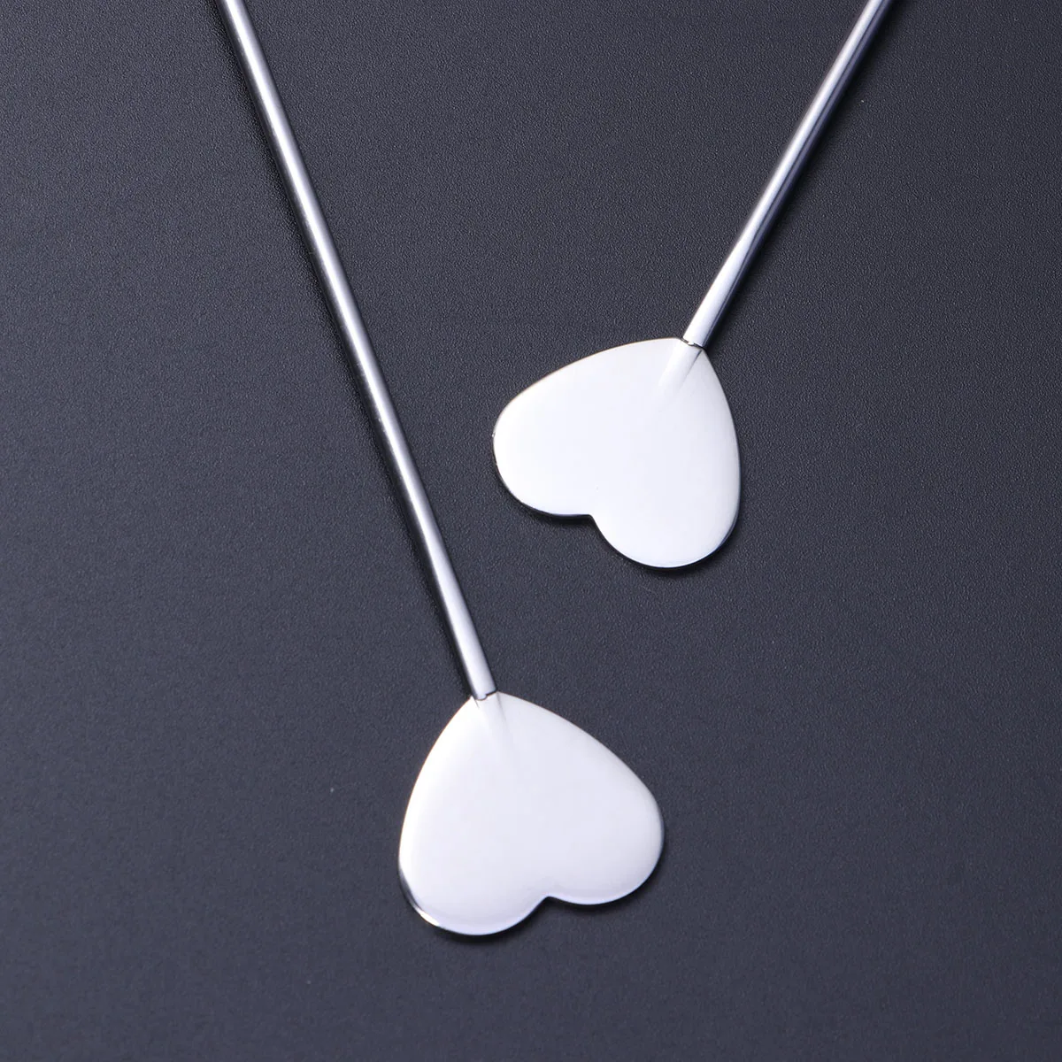 Cocktail Skewers 5 Pcs Heart-shaped and Round Bead Martini Picks Cocktail Pick Set Fruit Stick Stirring Stick