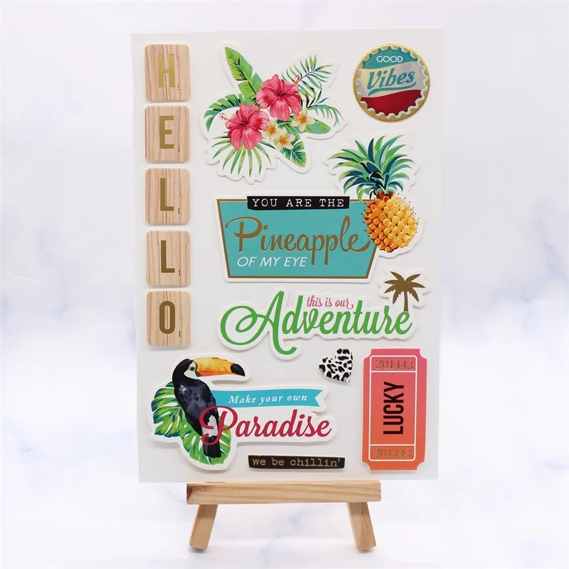 

KSCRAFT This Is Our Adventure Self-adhesive Stickers for Scrapbooking Happy Planner/Card Making/Journaling Project