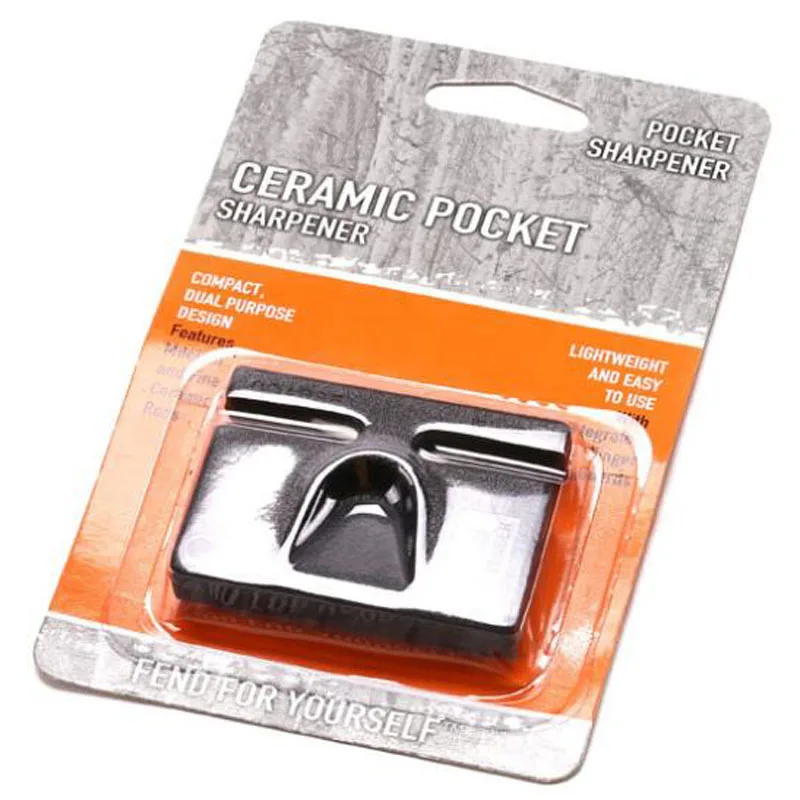 

Utility Pocket Ceramic Carbide Knife Sharpener Blade Fine/Coarse Dual-purpose Knives Sharpening Kitchen Tool w/ Retail Package