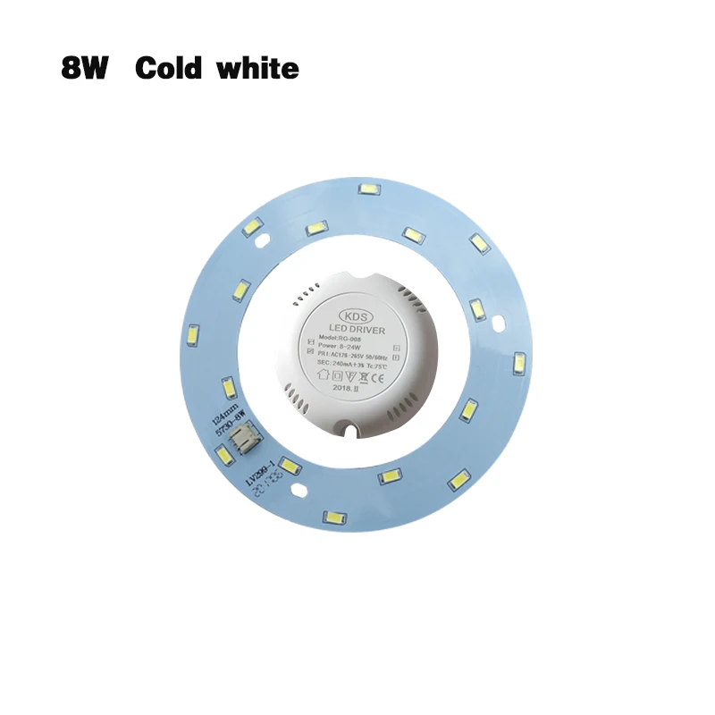 110 В 220 в 230 В DIY комплект 8 Вт 12 Вт 15 Вт 18 Вт 24 Вт поверхностный монтируемый светодиодный круглая Потолочная люстра для потолочной лампы поглощает купол заменить - Испускаемый цвет: 8W