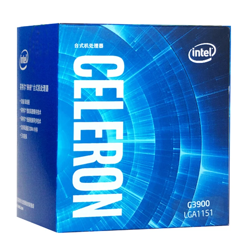 Процессор Intel Celeron G3900 процессор в штучной упаковке LGA1151 14 нанометров Dual Core 100%