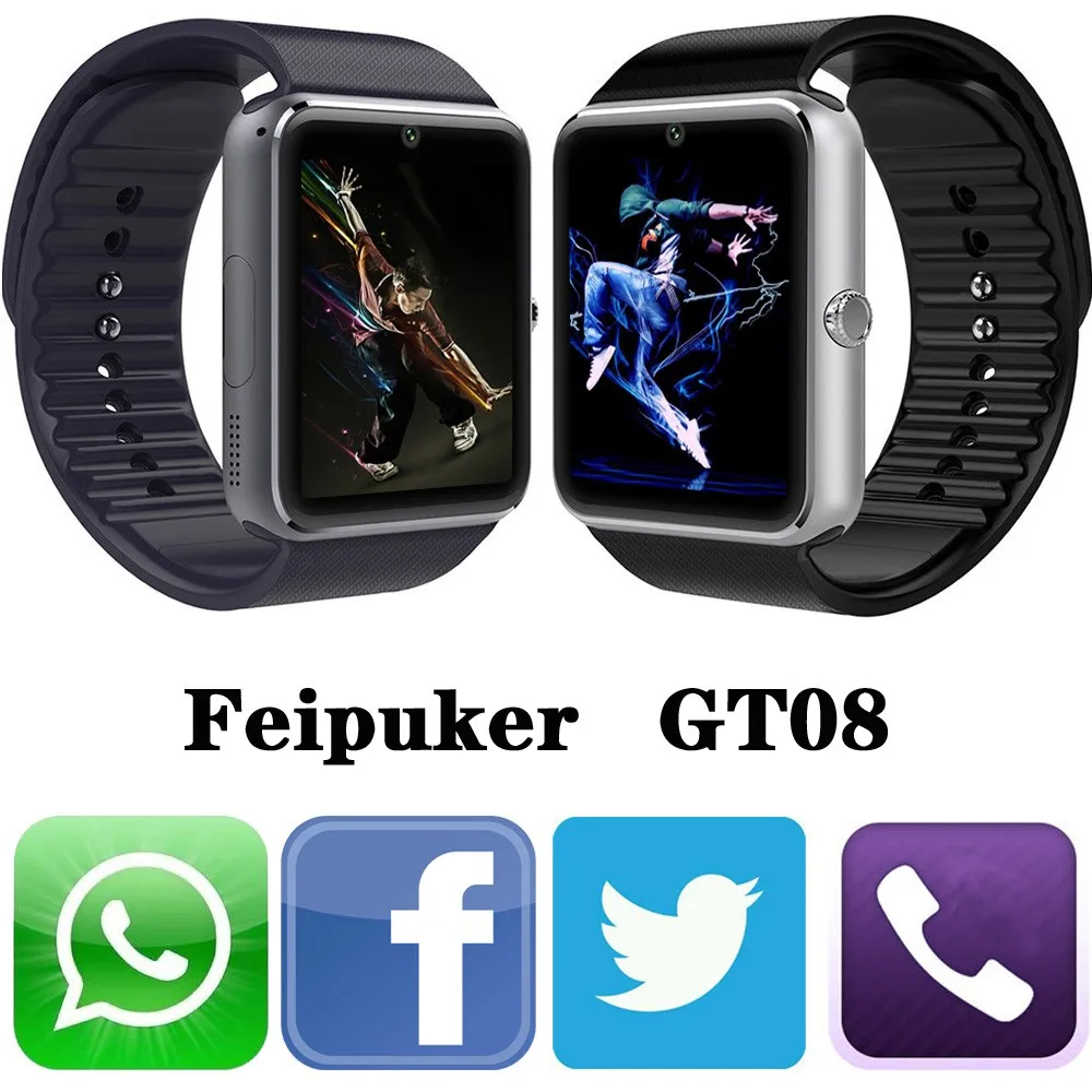 Bluetooth Смарт часы Smartwatch GT08 Android телефонный звонок Relogio 2G GSM SIM TF карта камера для iPhone