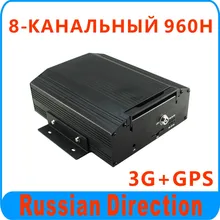 Russia 3G+GPS version 8 channel 960H mobile DVR BD-308