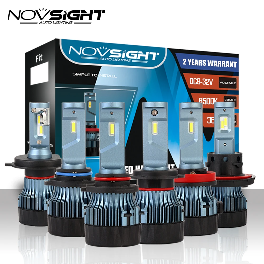 Buy NOVSIGHT H4 H7 H11 LED Car Headlights HB2/9003 H8