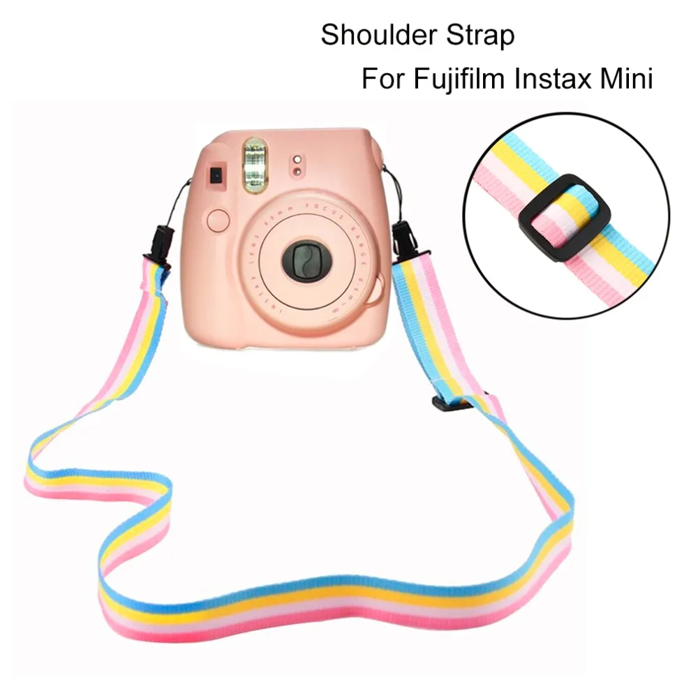 Instant Film Camera Rainbow Camera Flexible Neck Shoulder Strap For Fujifilm Instax Mini Camera Accessory Parts