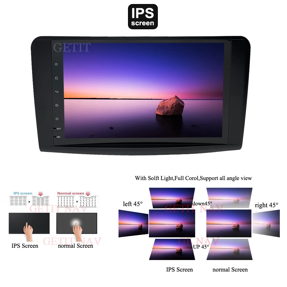 Top IPS Screen Android 9.0 CAR multimedia player For Mercedes Benz GL ML CLASS W164 ML350 ML500 X164 GL320 GPS stereo radio GPS navi 3