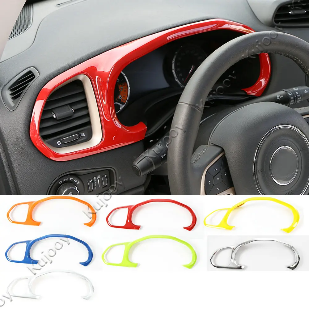 

7 Color For Jeep Renegade 2015 2016 2017 Dashboard Instrument Panel Air Outlet Vent Cover Trim Decor ABS Car Styling Accessories