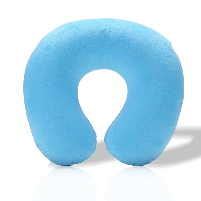 CLPAIZI подушка для путешествий u-образная Подушка портативная сжимаемая надувная подушка для путешествий воздушная летная надувная подушка D30 - Цвет: Light blue