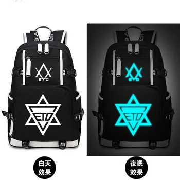 

ETO Printing Bag Earth-Trisolaris Organization School Backpacks Glow in Dark Light for Teenage Girls Students Book Laptop Bags