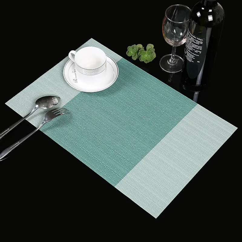 6 шт. ПВХ столовые приборы теплоизоляционные настольные коврики принадлежности для ресторана домашней кухни - Цвет: Blue