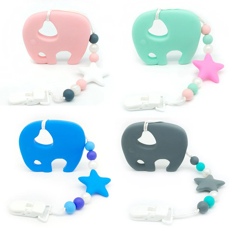 Buy Silicone Beads Pacifier Clip Dummy Teether Clip