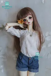 BJD интимные аксессуары Кукла Одежда fit 1/3 BJD кукла модные подтяжки рубашка + джинсовые шорты