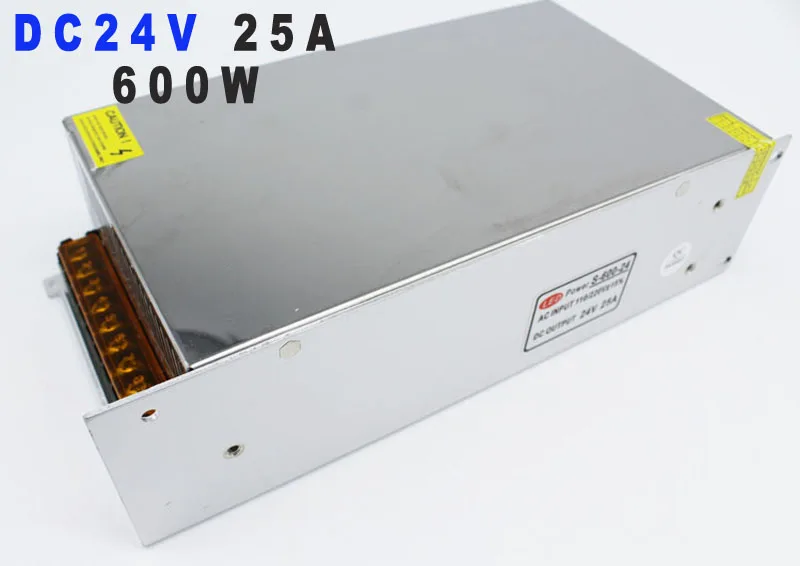 

24V 25A 600W Switching Switch Power Supply Voltage Transformer For LED Strip Light Display 110V 220V AC-DC SMPS 10PCS