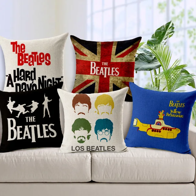 The Beatles Decorative Throw Pillows Kussen 45x45cm Home Decor Sofa The Beatles Decorative Throw Pillows Kussen 45x45cm Home Decor Sofa Cushion Coussin Decoration Cuscini Almofadas Cojines