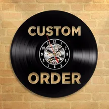 Reloj de pared de vinilo personalizado Vintage pedido personalizado su logotipo su reloj de vinilo personalizado Personal