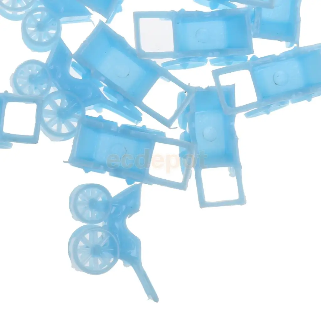 12 шт милые пластиковые мини-тележки детские игрушки Детские вечерние сувениры - Цвет: Blue