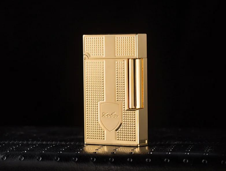

PING Sound Retro Stainless Steel Cigar Lighter Men Gadgets Kerosene Oil Lighter Personality Cigarette Smoking Accessories LFB643