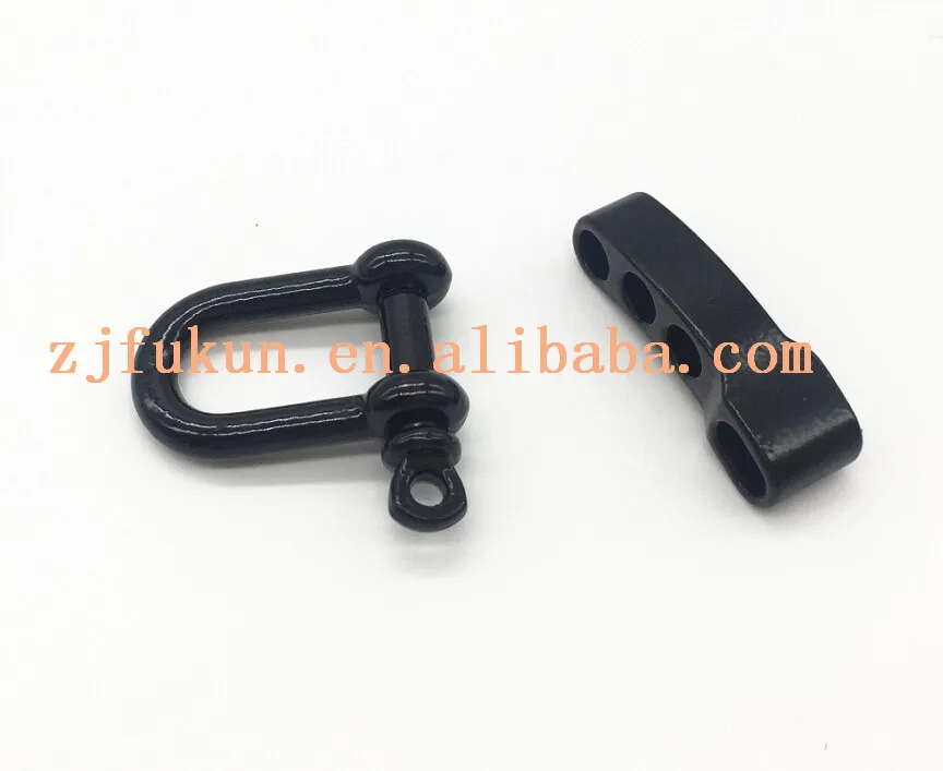 

5Pcs/Lot Adjustable Paracord Survival Bracelets Metal Buckle Steel Shackles U-Type