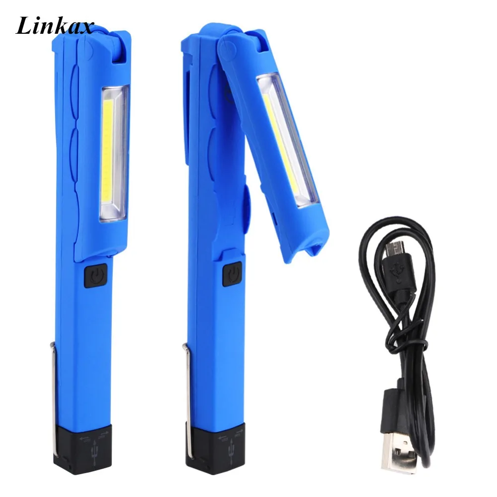 USB Rechargeable COB LED Work Light Hanging Hook Camping Light