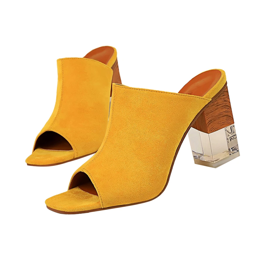 yellow mules shoes