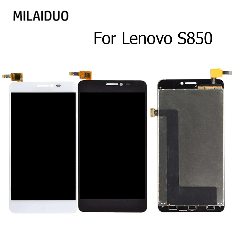 

LCD Display For Lenovo S850 S850T Touch Screen Digitizer Assembly Replacement Black No Frame 5.0 Inch 100% Tested