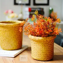 Ручной водорослей Вязание коллекции корзина цветочный орнамент Главная Магазин украшения Desktop корзина для хранения