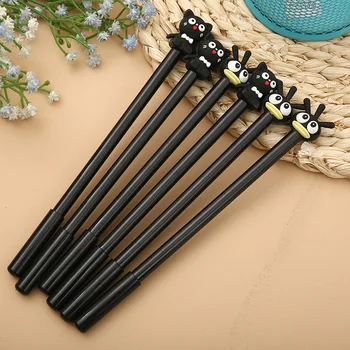 

48pcs/lot 0.5mm black ink creative Korean cartoon cat chicken animal style students gel pen unisex water ink pen sign pen