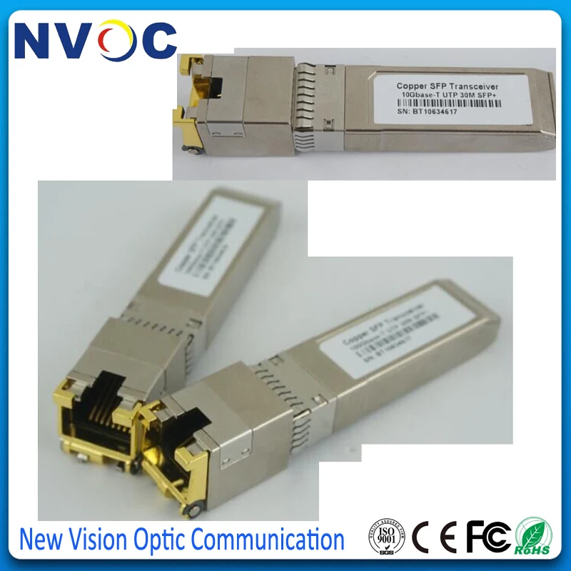 10 шт./лот 10GBase T оптический модуль 10G RJ45 медь SFP + трансивер Гбит/с модуль|Детали