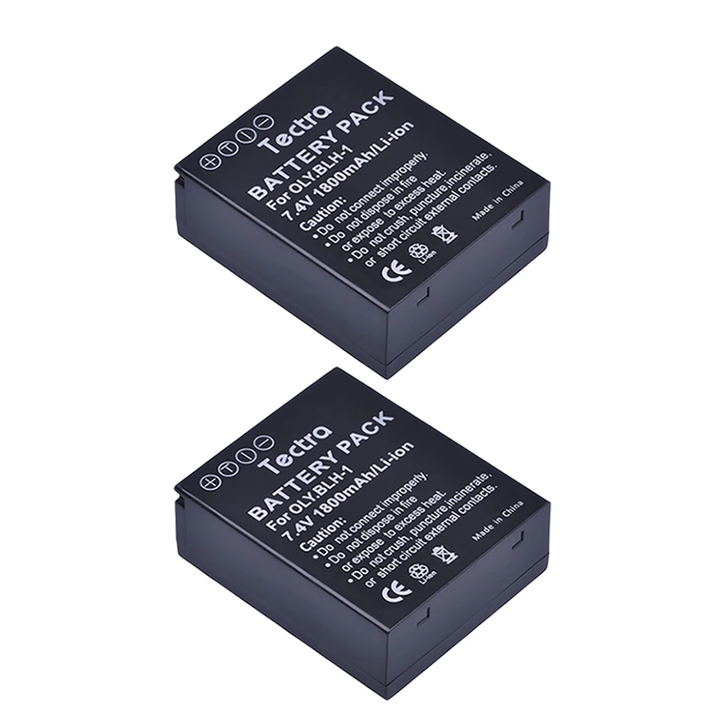 2 Pz 1800 Mah Blh-1 Blh1 Blh 1 Batteria Della Macchina Fotografica Per Olympus Fotocamere Digitali Em1 E-M1 Mark Ii Em1-2 Mark 2 Mark2