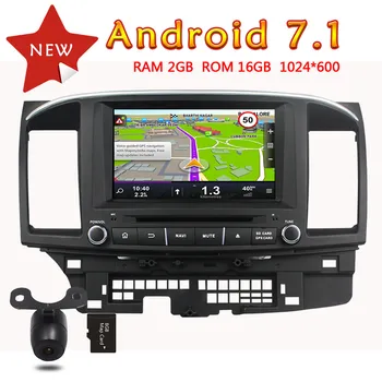 

WANUSUAL 8 Inch Quad Core 16G 2G RAM Android 7.1 Car GPS Navigation for Mitsubishi Lancer 2014 2015 with BT WIFI 1024*600 Maps
