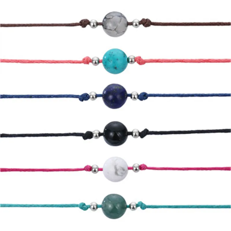Dayoff Korea Adjustable Rope Chain Round Resin Bracelets Simple Colorful Cute Bead Bracelet Lucky Jewelry B114 | Украшения и