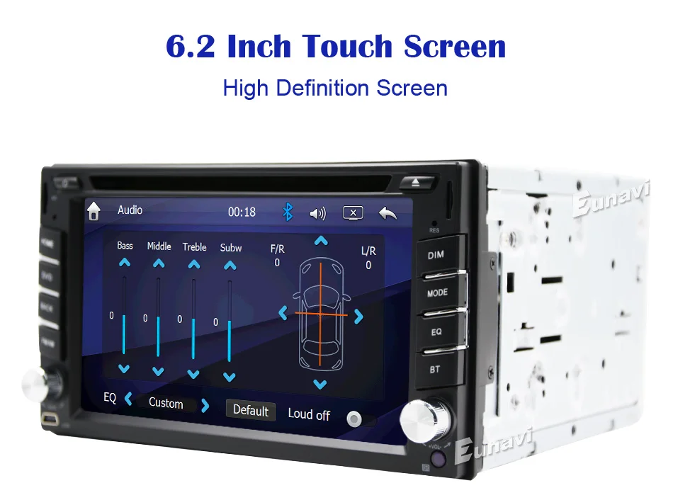 Best 2019 New Eunavi 2 Din Car Dvd Bluetooth Usb/tf Fm Aux Input Radio Mp5 Player Multimedia Entertainment With Hd Rear View Camera 11