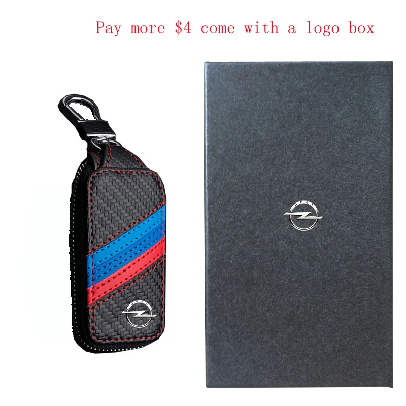 KUNBABY Топ для мужчин/женщин Новая мода углерода ключи сумка ключи цепи Чехол Держатель кожаный бумажник для ключей Opel - Название цвета: No.2 with logo box