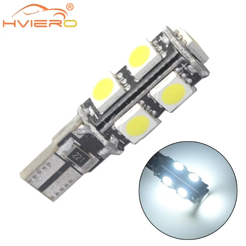 

2pcs T10 9SMD 5050 CANBUS 9 smd DC 12V Error Free 9led 194 168 192 W5W Car LED Light Interior Bulbs Wedge Lamp White