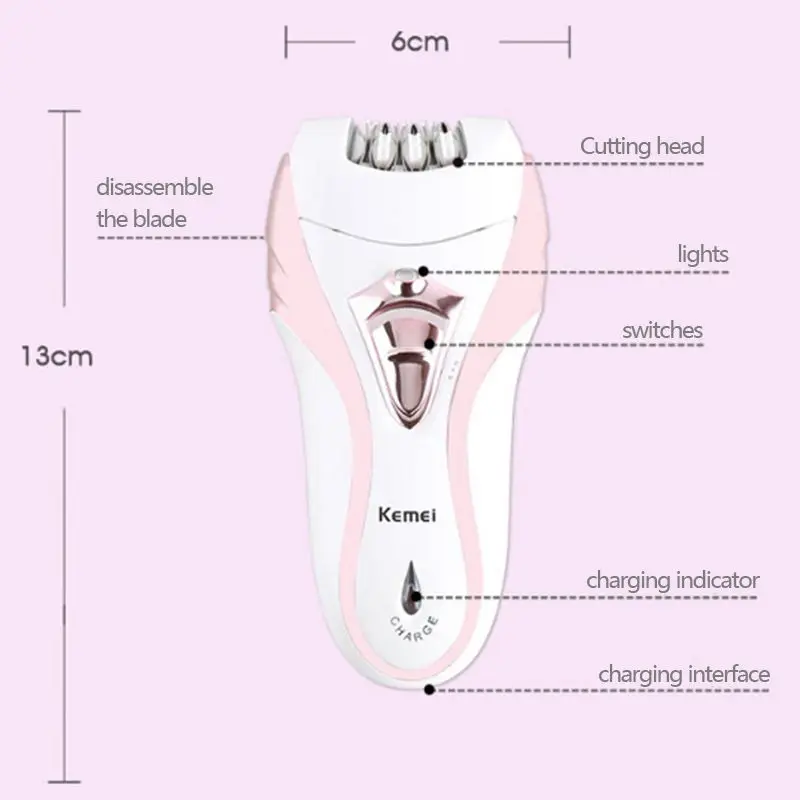 Kemei KM-3010 Multi-function электрический эпилятор бритва с 1 * хост 1 * европейские правила 1 * Защитная крышка 1 * шлифовка