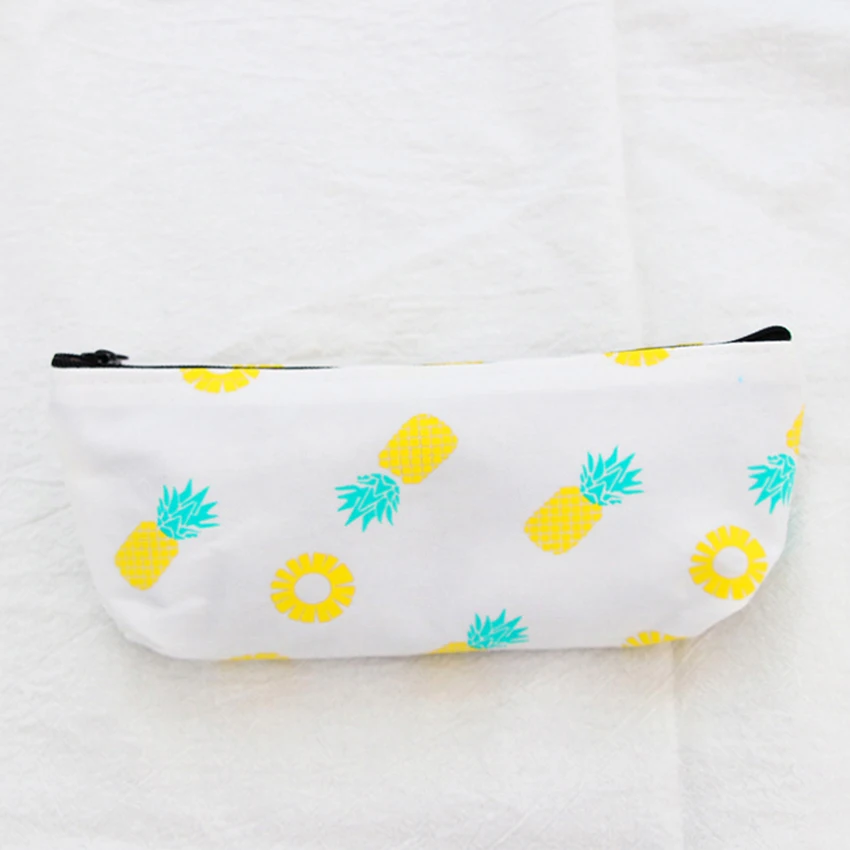 Pineapple 12 шт./лот, сумка-карандаш с рисунком фламинго и фруктов, вечерние подарки, чехол-карандаш для студентов - Цвет: Pineapple