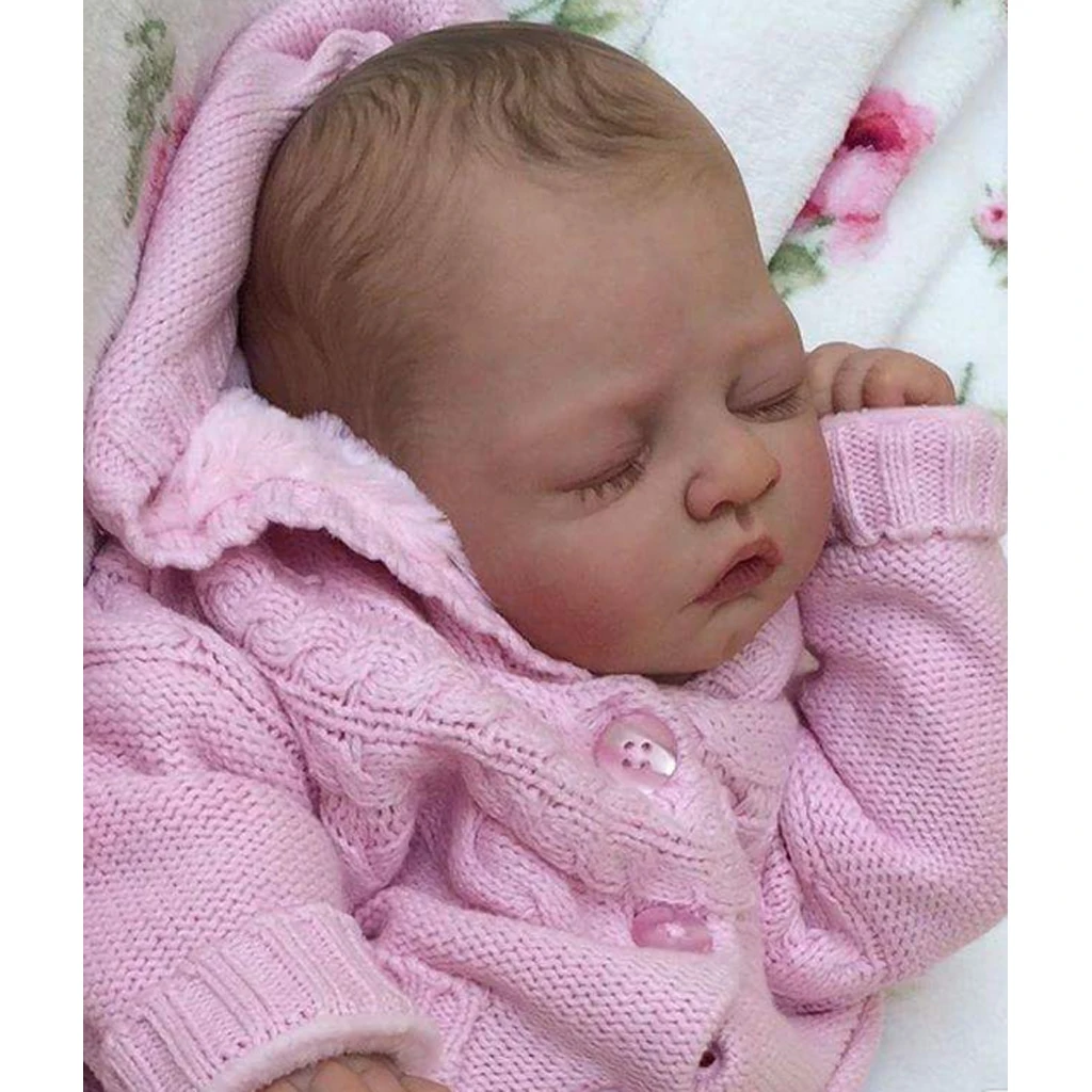 Handmade DIY 20'' Reborn Kits Soft Silicone Blank Baby Doll Mold Suede Cloth Body Set Hands-On Toy