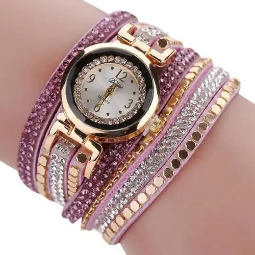 

Women Fashion Faux Leather Multilayer Bracelet Analog Quartz Wrist Watches