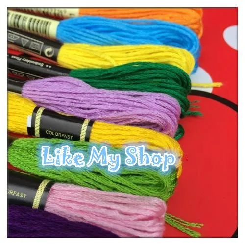 45 красочные поперечные нитки для вышивания крестиком высокого качества 8 м x 6 прядей каждый 3D ручной набор ниток для вышивки