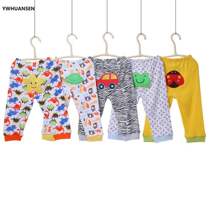 YWHUANSEN/милые штаны на подгузник с героями мультфильмов; летние хлопковые штаны с вышивкой для маленьких мальчиков и девочек; одежда для малышей; детские вещи; брюки для детей