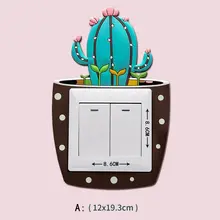 Украшение для дома Милая мультяшная светящаяся домашняя Защитная крышка переключателя квадратной формы настенный светильник наклейки на розетку