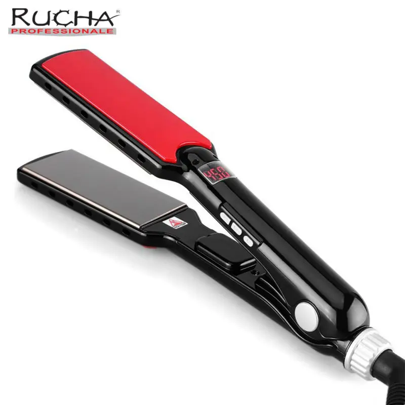 RUCHA Professional Flat Iron 470F High Temperature Wide Plates Straightening Irons MCH Titanium Keratin Treatment Styling Tools RUCHA Professional Flat Iron 470F High Temperature Wide Plates Straightening Irons MCH Titanium Keratin Treatment Styling Tools