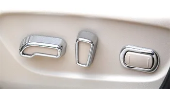 

ABS Chrome Car Seat Adjustment Switch Button Cover Trim For Nissan Rogue X-Trail X Trail 2014 2015 2016 Car Styling Accessories