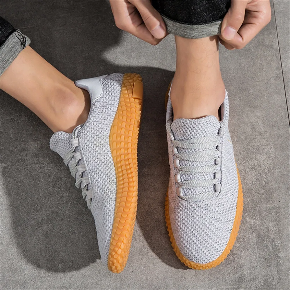 2019 Summer men's breathable mesh sneakers wild trend casual shoes round head straps running shoes non-slip lightweight 40J20 (9)