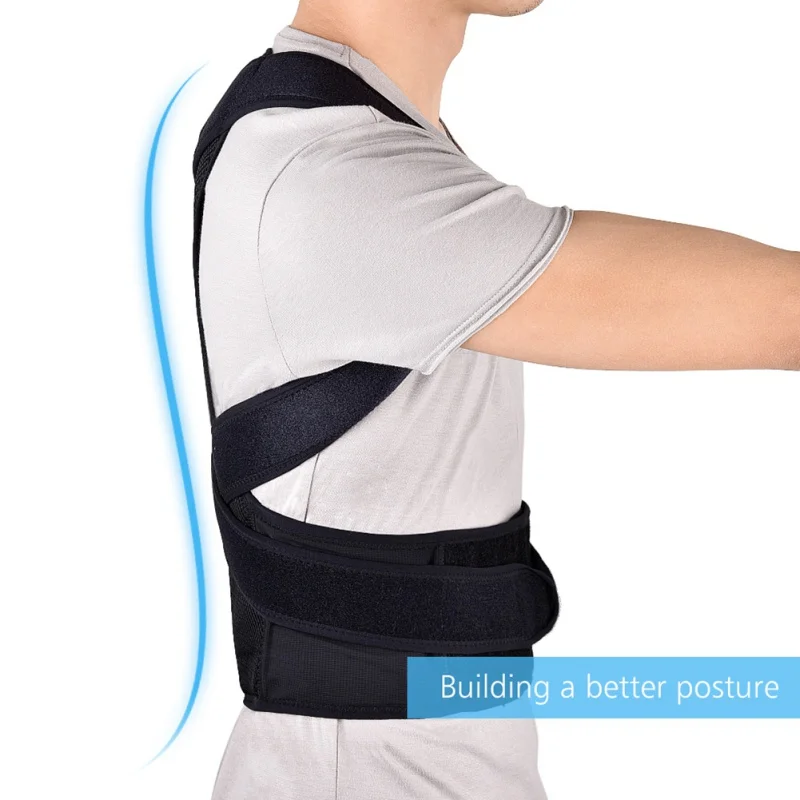Корсет для спины позвоночника коррекция спины Стальные Ремешки Эластичные подтяжки для мужчин Корректор осанки задний плечевой пояс поддержки HX02