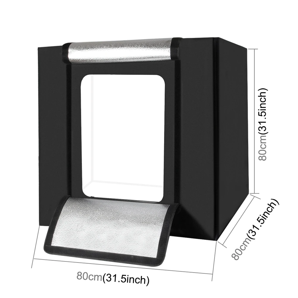 

PULUZ 80cm/31.5" Fotostudio Box Portable Mini Led Studio Photo Box Lightbox Softbox Lighting Room Shooting Tent AU/UK/US/EU Type