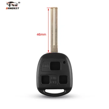 

Dandkey Replacement Fob 3 Buttons Remote Key Shell Blank Cover Case TOY40 Blade 46mm Fit For Toyota Long Blade