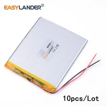 10pcs/Lot 3.7v lithium Li ion polymer rechargeable battery 117390 6000mAh for PAD GPS PSP DVD Power bank 7″ 9″ Tablet PC Naptop