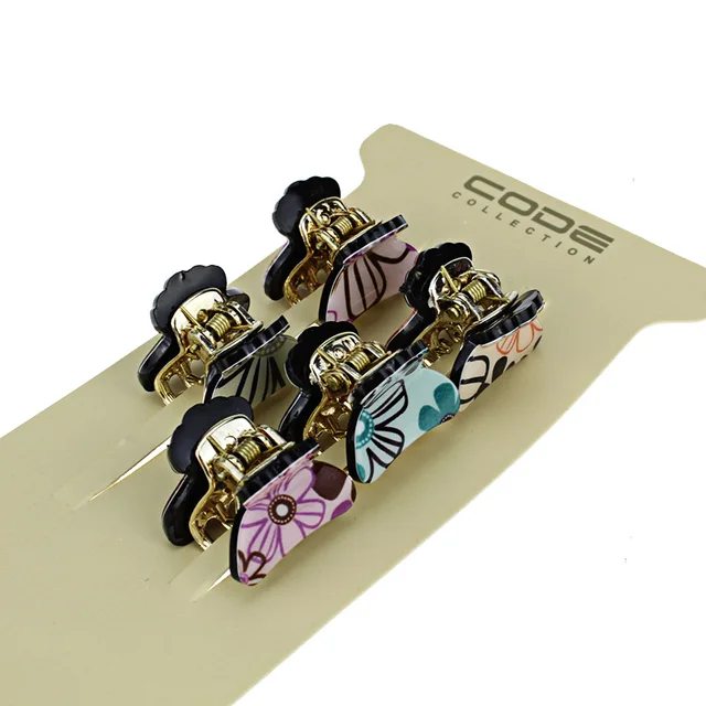 6pcs/lot cute Small claw hair clips acetate colorful clips claw