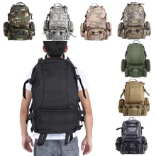 50L Outdoor Multifunction Sport Bag Backpacks Molle Military Tactical Bag Backpack Waterproof Rucksack For Climbing Camping